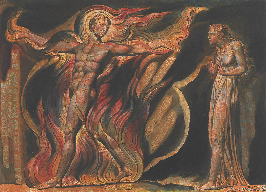 Jerusalem, Plate 26, Such Visions Have.... Relief by William Blake