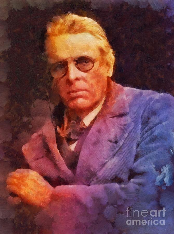 William Butler Yeats, Literary Legend Painting by Esoterica Art Agency