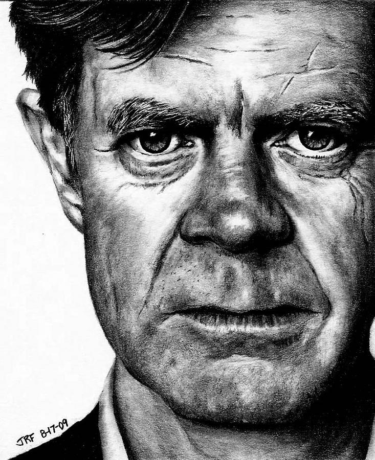 William H Macy Drawing by Rick Fortson