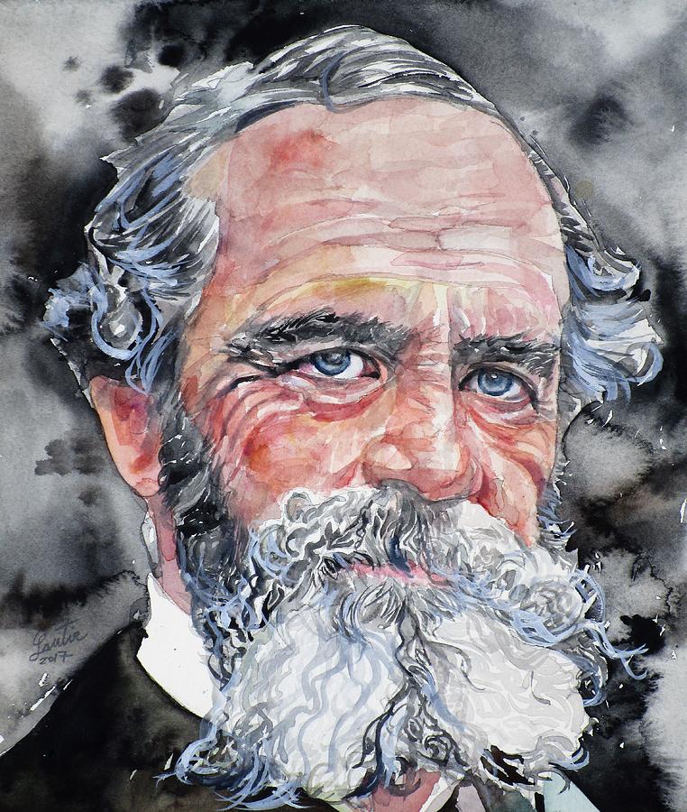 WILLIAM JAMES - watercolor portrait.3 Painting by Fabrizio Cassetta ...