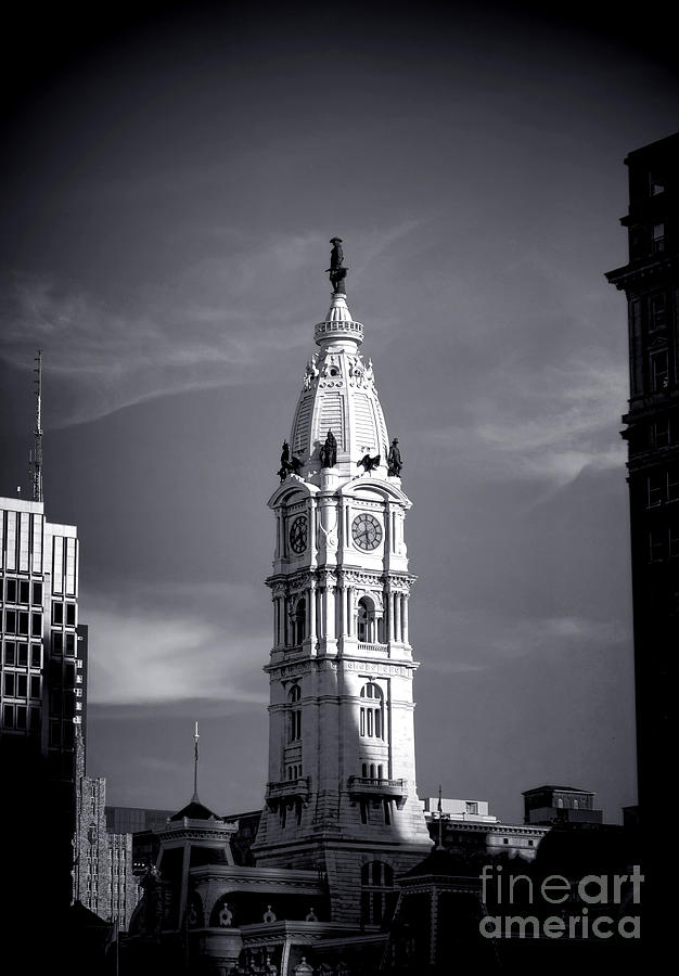 William Penn above Philadelphia City Hall Photograph by Olivier Le Queinec