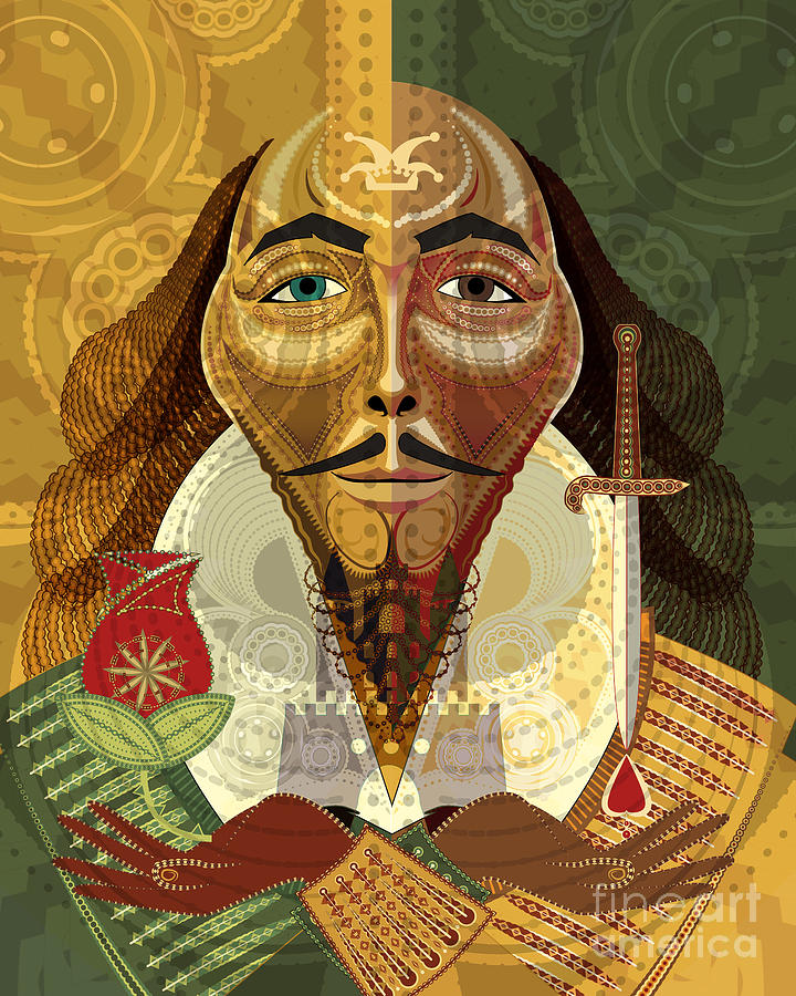 William Shakespeare Digital Art by Mike Massengale