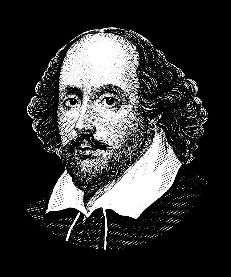 William Shakespeare - The Bard  Digital Art by War Is Hell Store