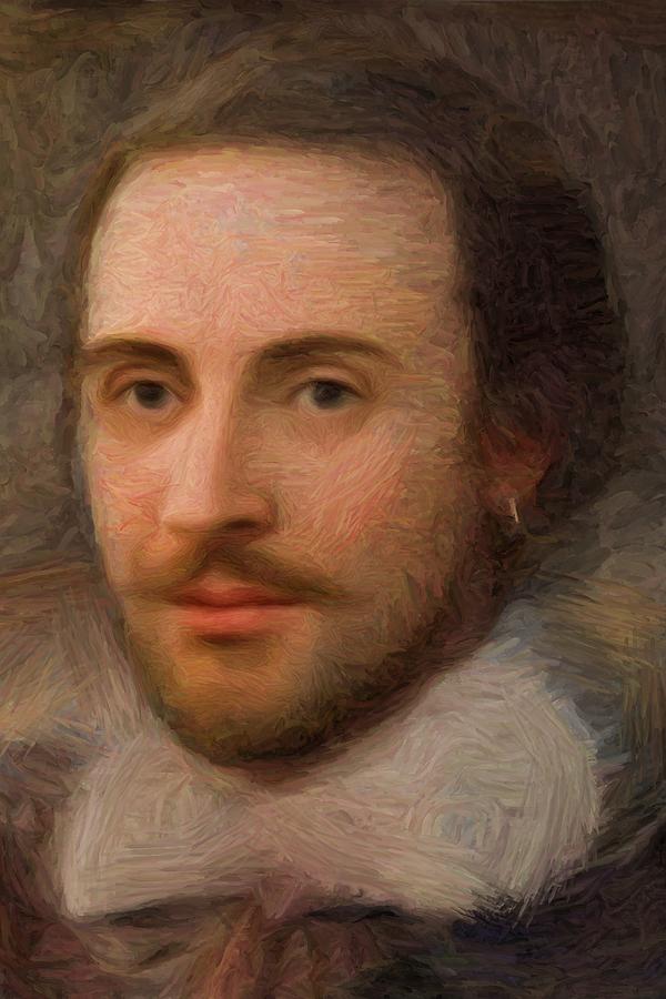 William Shakespeare Digital Art by Caito Junqueira