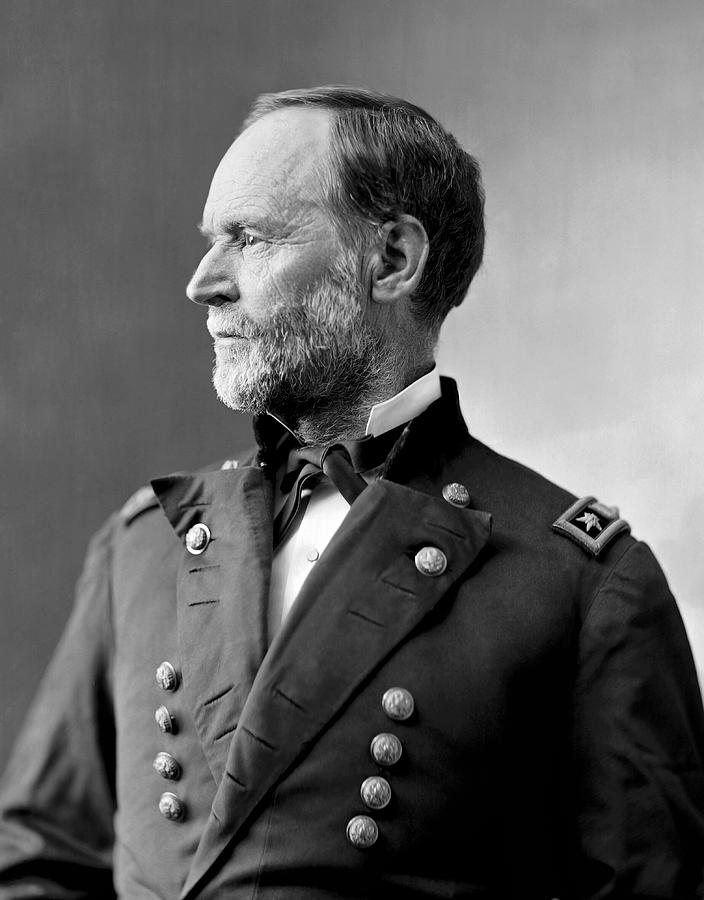 William Tecumseh Sherman Portrait  Photograph by War Is Hell Store