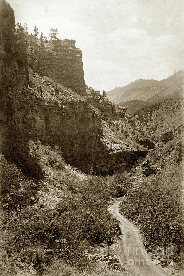 William Henry Jackson Photograph - Williams Canon, Colorado No. 466 by Monterey County Historical Society
