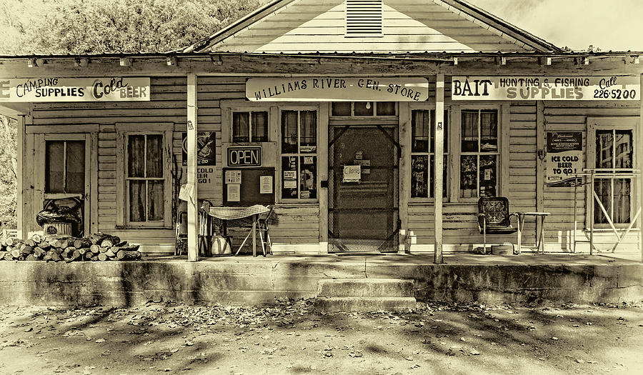 Williams River General Store - West Virginia - Sepia Photograph by Steve Harrington