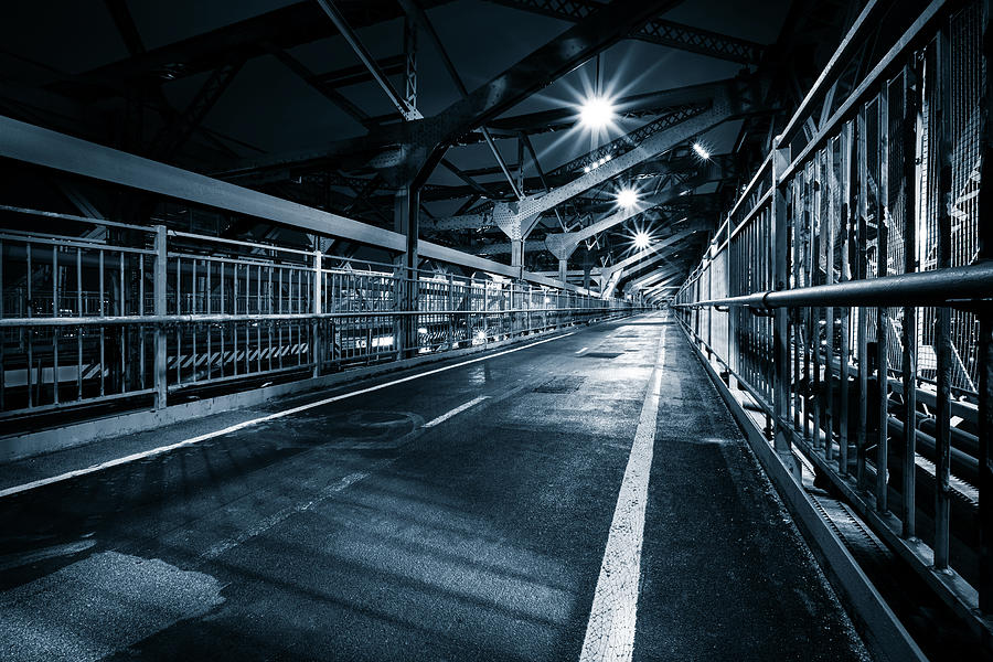 Williamsburg bridge pedestrian walkway Photograph by Mihai Andritoiu
