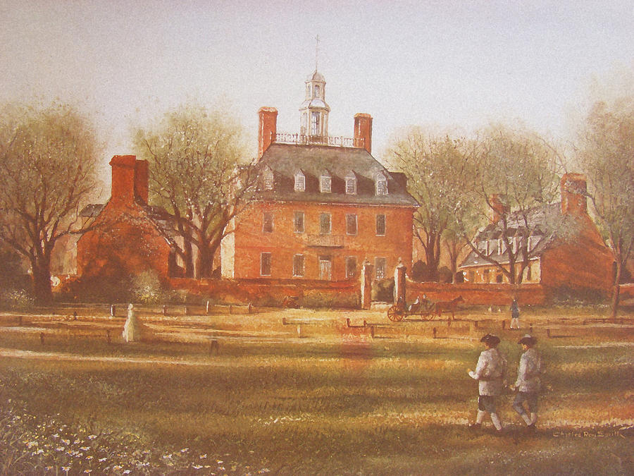 Brick Painting - Williamsburg Governors Palace by Charles Roy Smith