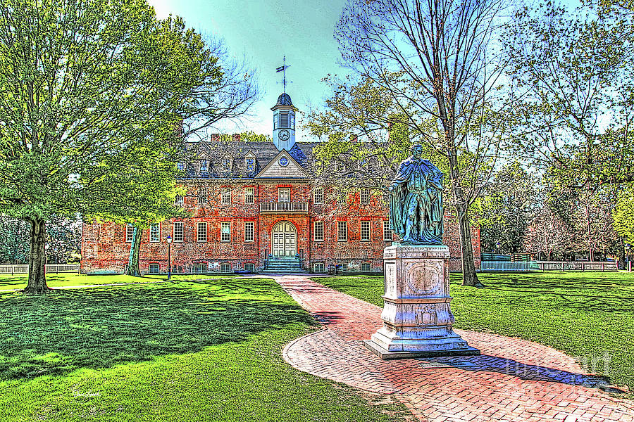 Williamsburg VA Virginia - William and Mary College - Wren Building - In  Color by Dave Lynch