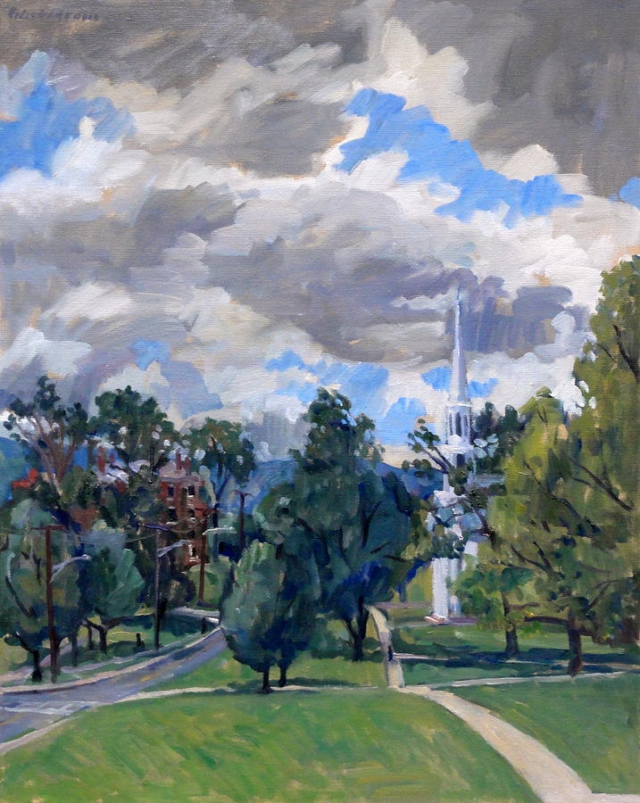 Mountain Painting - Summer Clouds/Williamstown  #1 by Thor Wickstrom