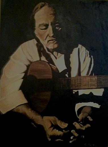 Willie Nelson #1 Painting by Ashley Lane