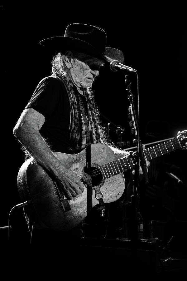 Willie Nelson Photograph - Willie Nelson B/W 2 by Tim Leimkuhler