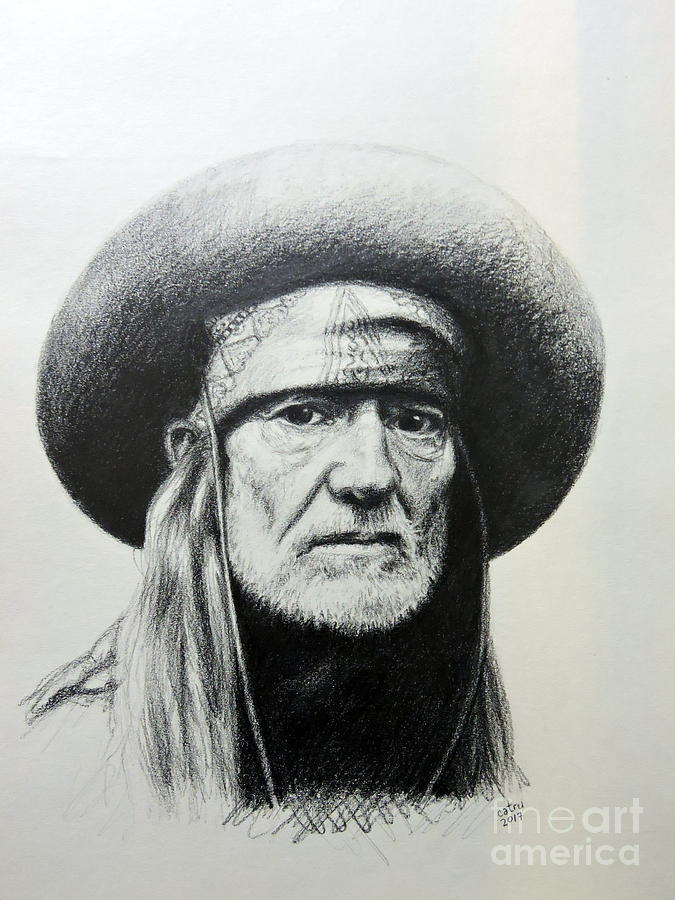 Willie Nelson Drawing by Carina Povarchik - Pixels