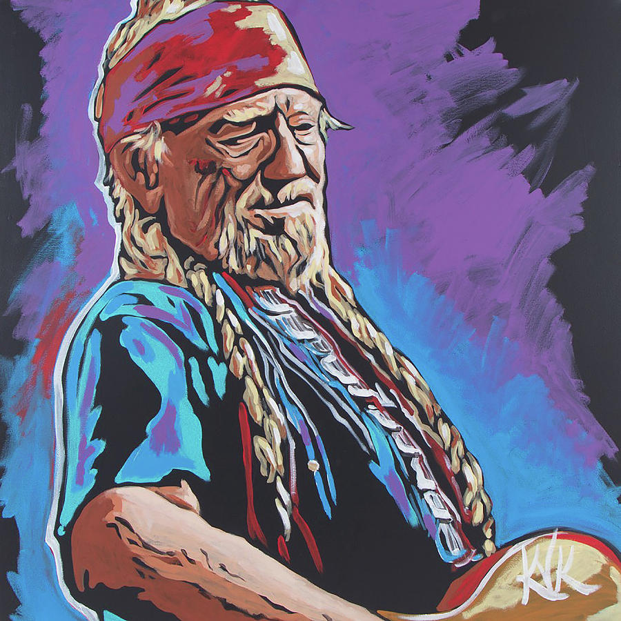 Willie Nelson Painting by Katia Von Kral