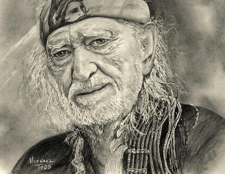 Willie Nelson Drawing - Willie Nelson by Michael Todd