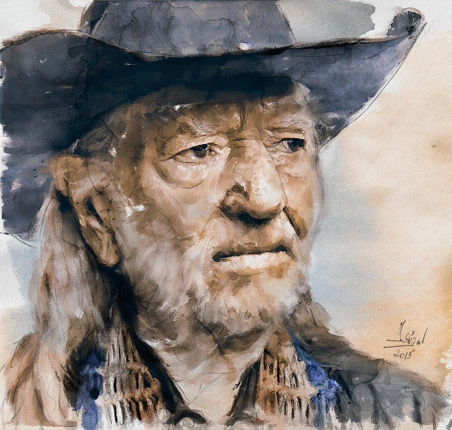 Willie Nelson Painting by Zsigmond Istvan