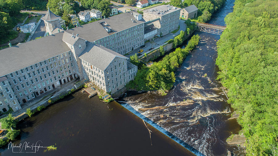 Willimantic River and Mill #2 Photograph by Veterans Aerial Media LLC