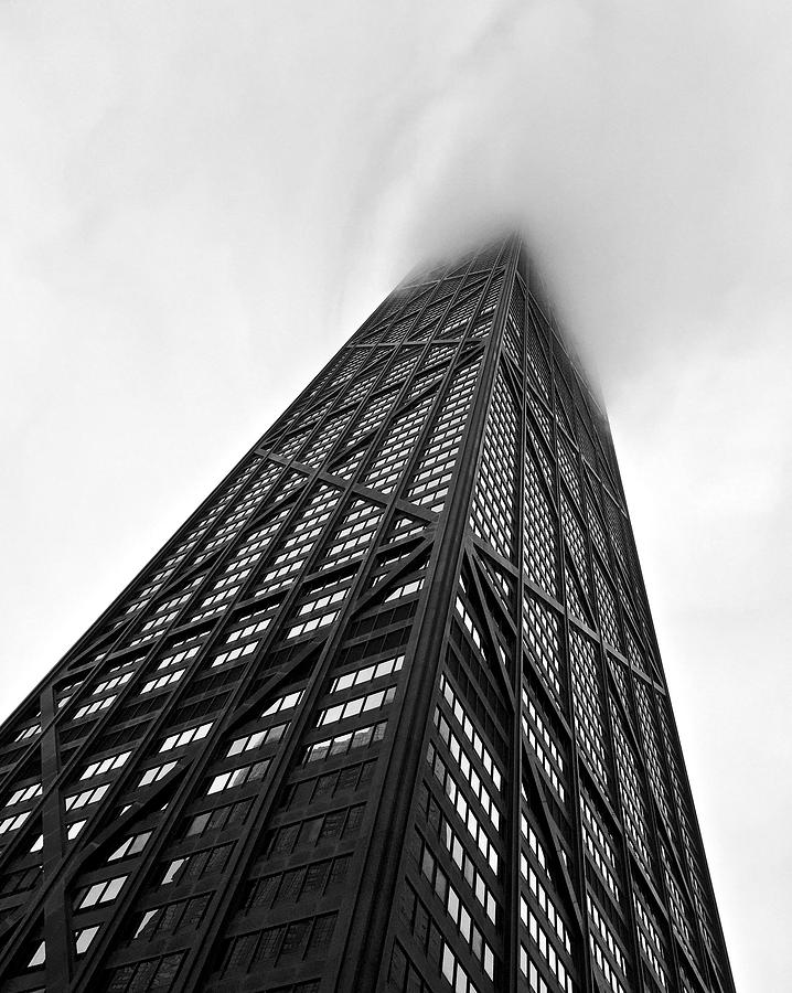 John Hancock Building Chicago In The Clouds Photograph