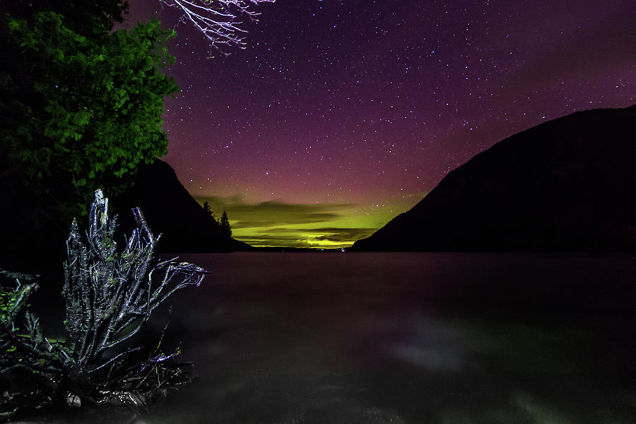 Willoughby Aurora and Shoreline Photograph by Tim Kirchoff