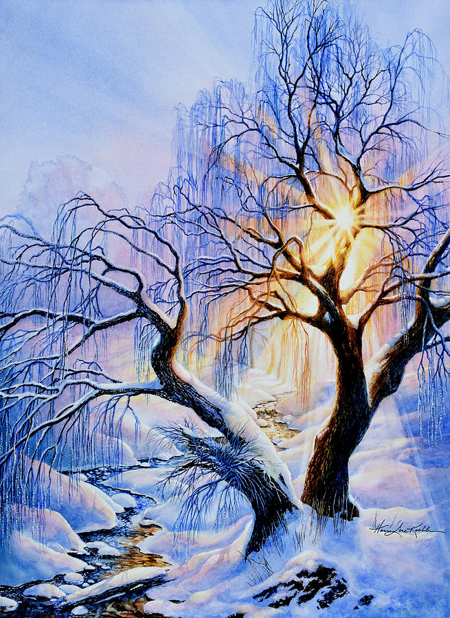 Willow Creek Sunset Painting by Hanne Lore Koehler