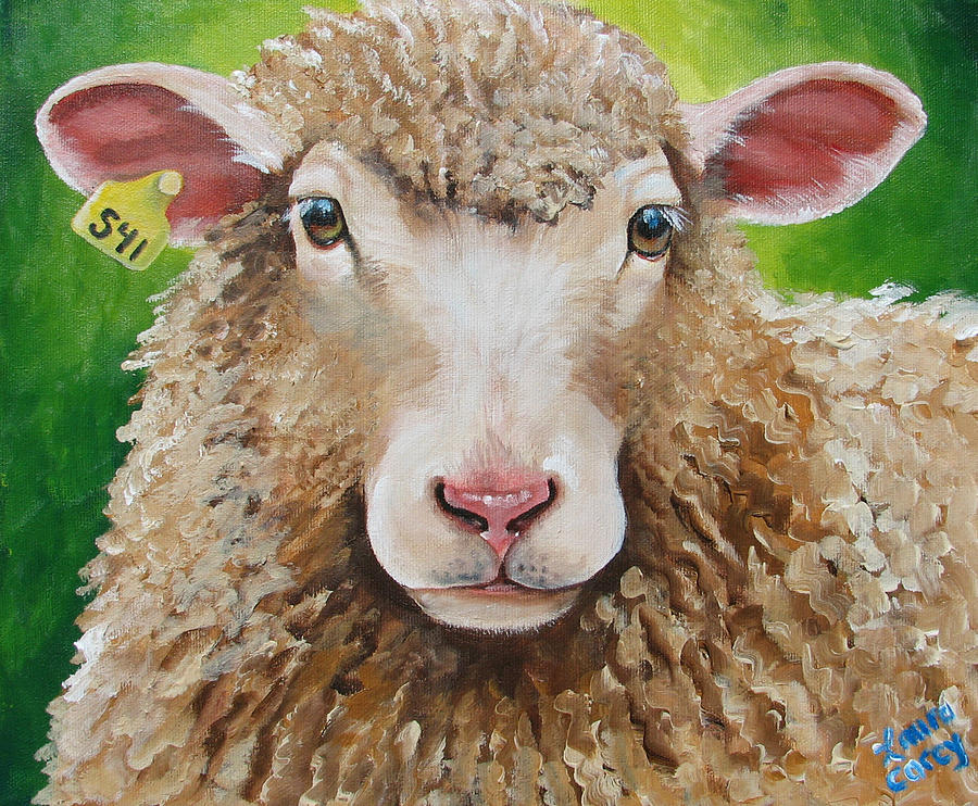 Sheep Painting - Willow by Laura Carey