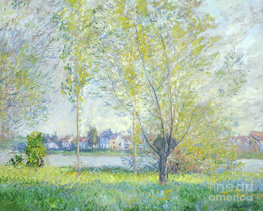 Willows at Vetheuil, 1880  Painting by Claude Monet