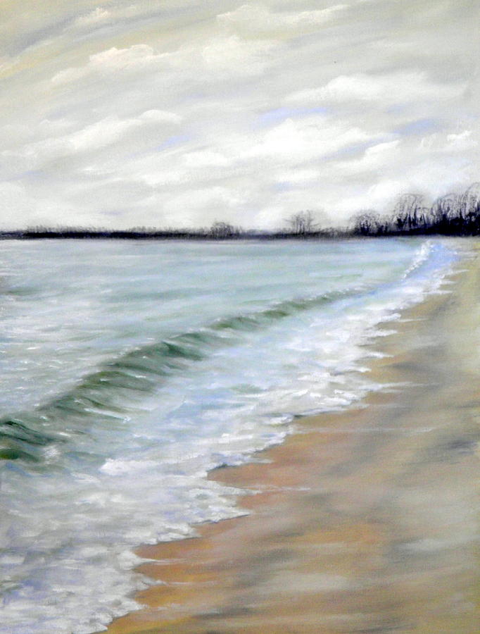 Willows Beach study Painting by Ida Eriksen