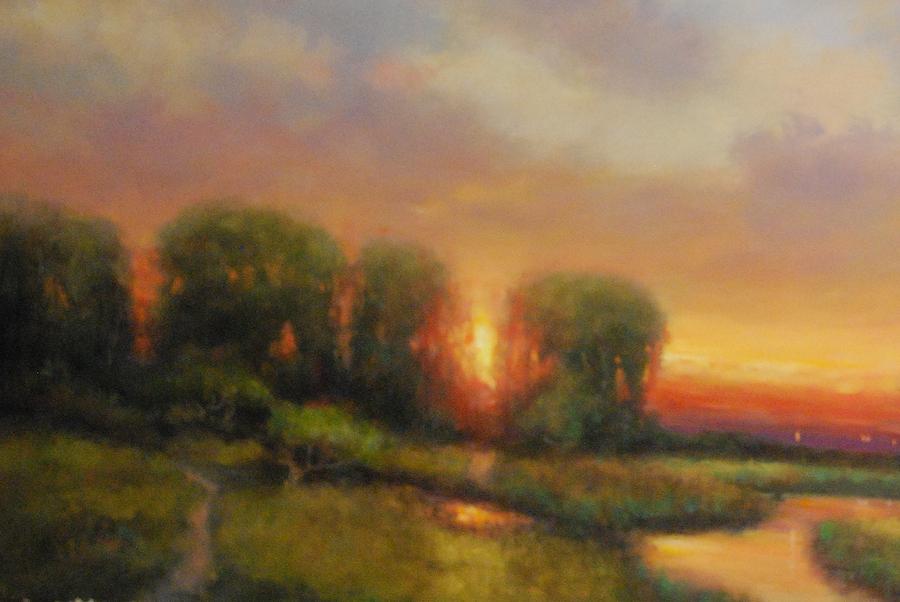 Willows Painting by Richard Hinger