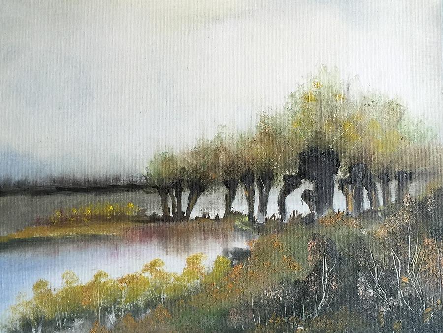Fall Painting - Willows by Ryszard Ludynia