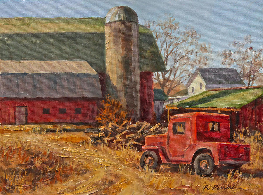 Willys Jeep At Work Painting by Robert Perrish