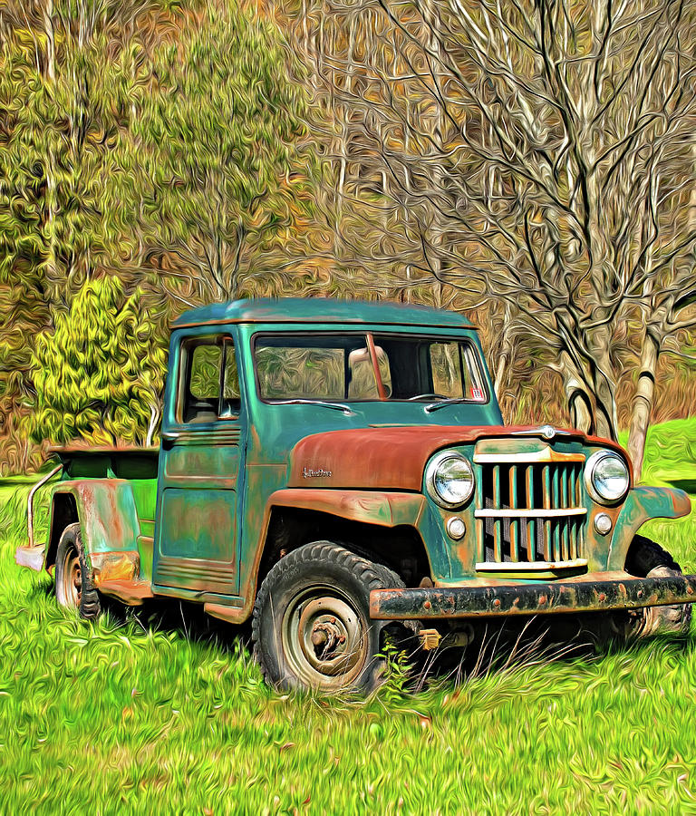 Willys Jeep Pickup Truck - Paint Photograph by Steve Harrington