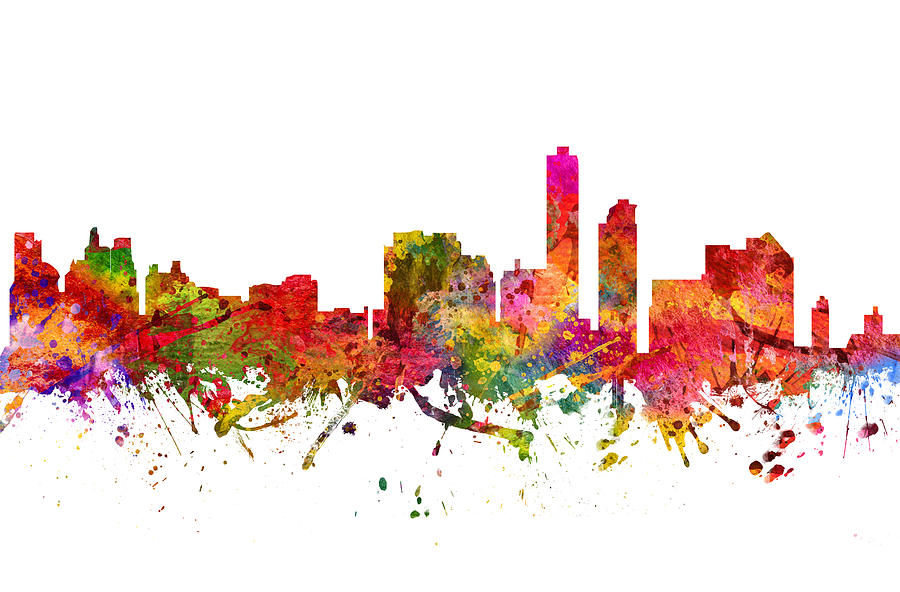 Wilmington Skyline Drawing - Wilmington Cityscape 08 by Aged Pixel