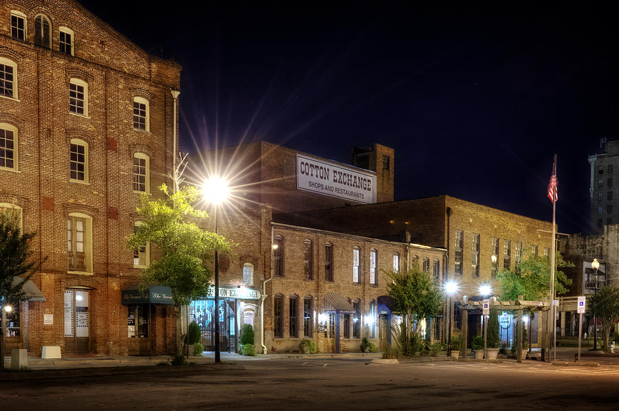 Wilmington Cotton Exchange At Night Photograph by Greg and Chrystal Mimbs