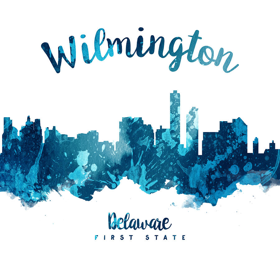 Wilmington Skyline Painting - Wilmington Delaware 27 by Aged Pixel