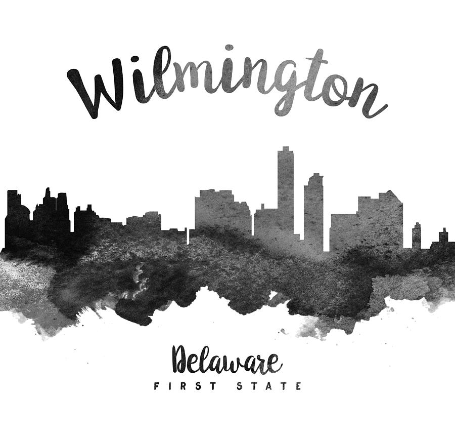 Wilmington Skyline Painting - Wilmington Delaware Skyline 18 by Aged Pixel