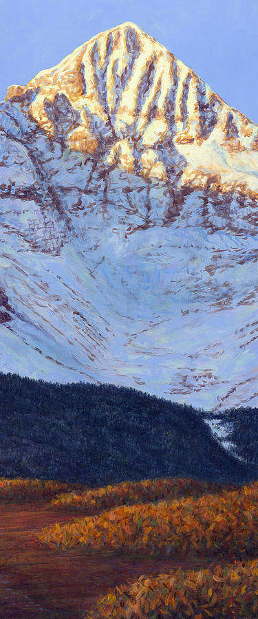 Wilsons Peak in Fall Painting by James W Johnson