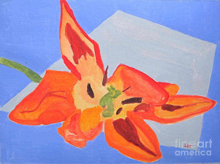 Wilted Tulip Painting by Sandy McIntire