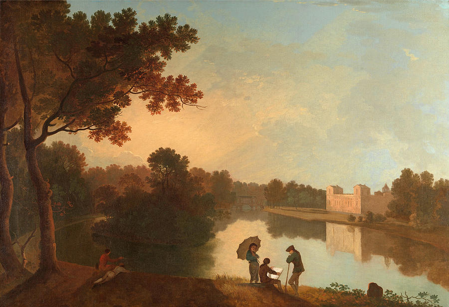 Wilton House from the Southeast Painting by Richard Wilson