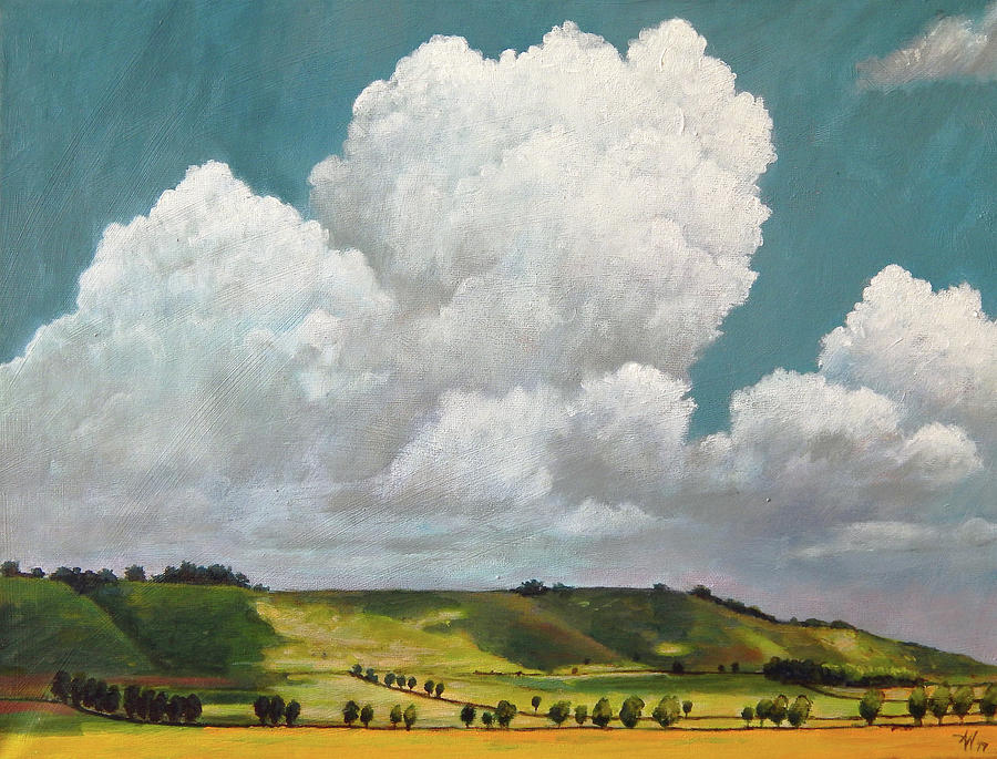 Wiltshire Skies Painting by Arie Van der Wijst