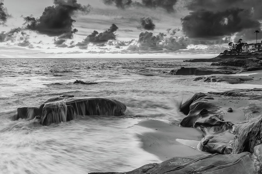 Wind and Sea Black and White Photograph by Scott Campbell