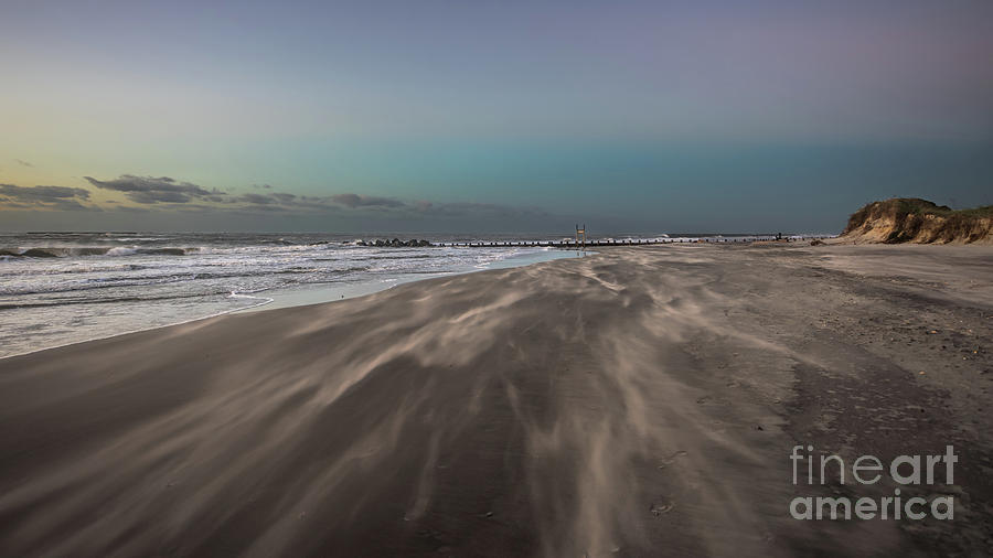 Wind at Folly Beach Photograph by Robert Loe
