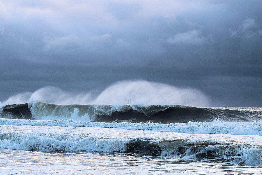 Wind Blown Waves Photograph by Robert Banach