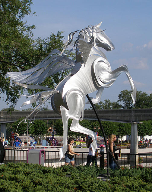 Horse Sculpture - Wind Dancer Pegasus by Mindy Z Colton Horse Sculpture - Wind Dancer Pegasus by Mindy Z Colton