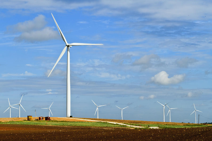 Wind farm on rolling prairie Photograph by Scott Hales | Fine Art America