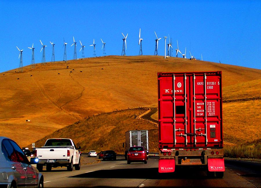 Truck Photograph - Wind Farms by Elizabeth Hoskinson