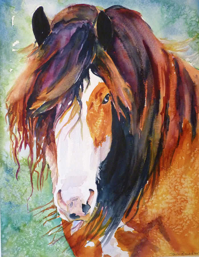 Horse Painting - Wind Fire by P Maure Bausch