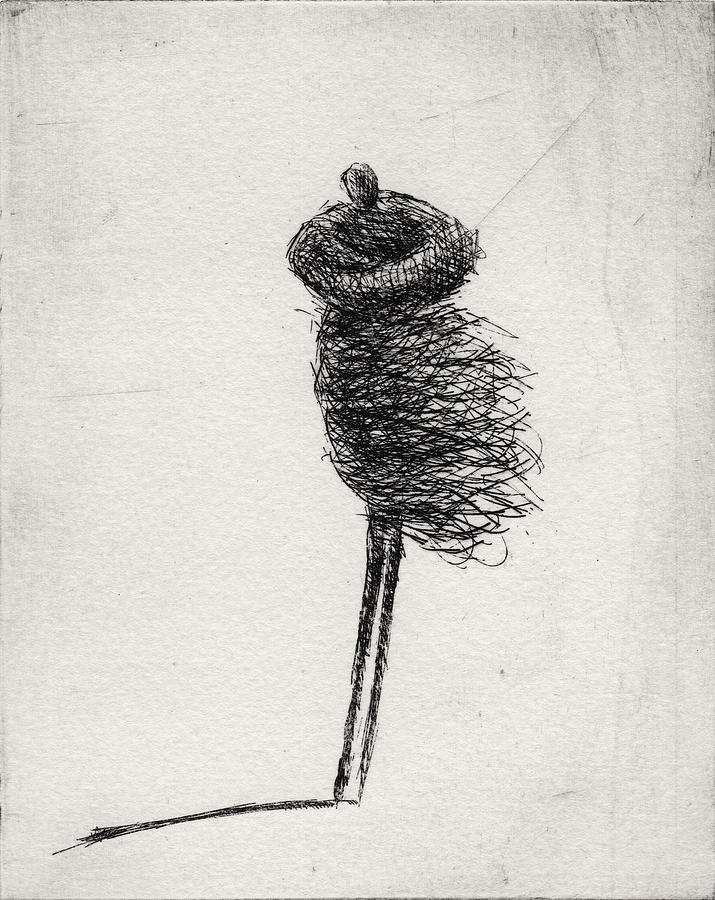 Black And White Drawing - Wind II by Valdas Misevicius