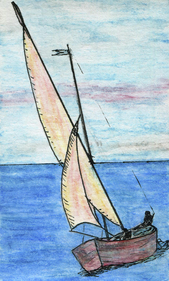 Wind in the Sails Mixed Media by R Kyllo