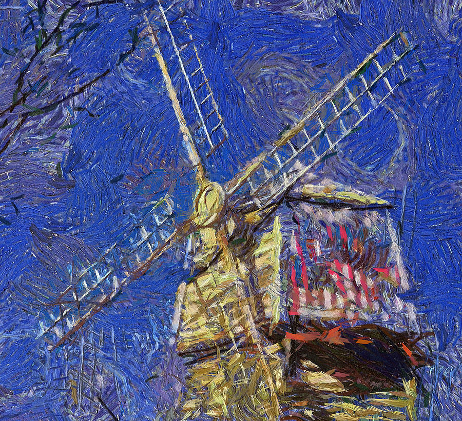Wind Mill Gogh Digital Art by Yury Malkov - Fine Art America